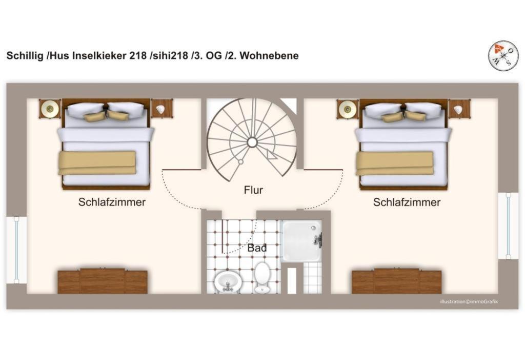 Hus Inselkieker Hus Inselkieker 218 Apartman Schillig Kültér fotó